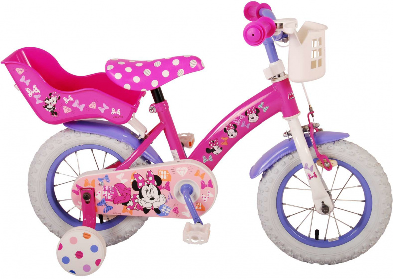 Minnie Cutest Ever! 12 Inch 23 cm Girls Coaster Brake Pink/Purple
